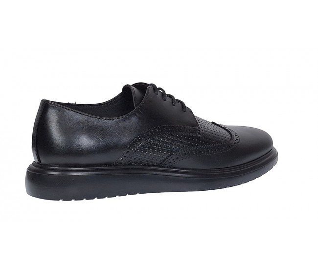 Pantofi barbati casual din piele naturala Negru Lorenz 199SN