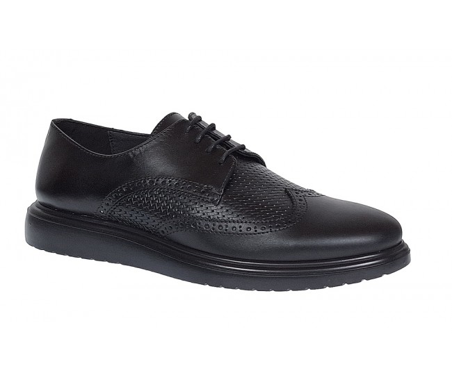 Pantofi barbati casual din piele naturala Negru Lorenz 199SN