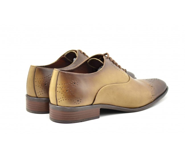 OFERTA MARIMEA 44  - Pantofi barbati eleganti din piele naturala, NISIP - 245MD