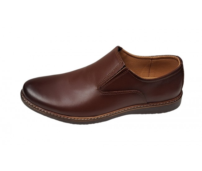 Pantofi barbati casual, din piele naturala maro, CIUCALETI SHOES, 330ELM