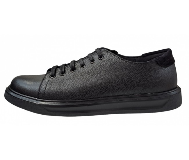 Pantofi barbati casual din piele naturala, negru, maro - 408SN