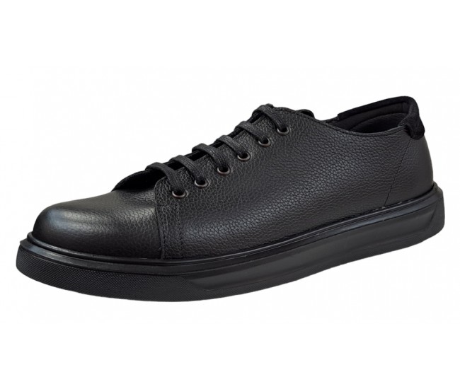 Pantofi barbati casual din piele naturala, negru, maro - 408SN