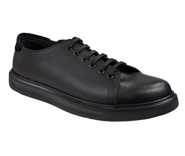 Pantofi barbati casual din piele naturala, negru, maro - 408SN