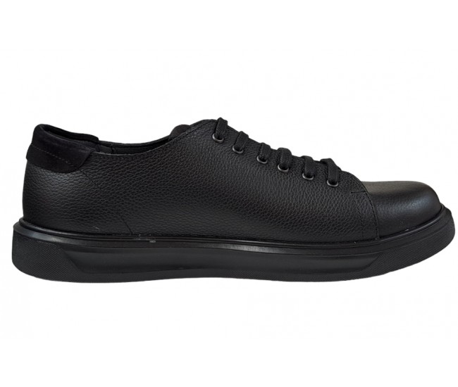 Pantofi barbati casual din piele naturala, negru, maro - 408SN