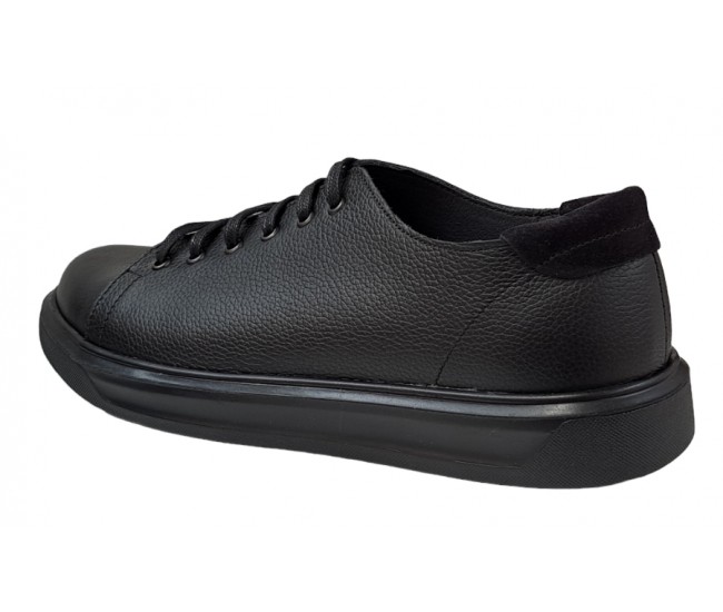 Pantofi barbati casual din piele naturala, negru, maro - 408SN