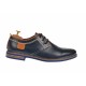 Pantofi barbati casual din piele naturala bleumarin 501MBLM