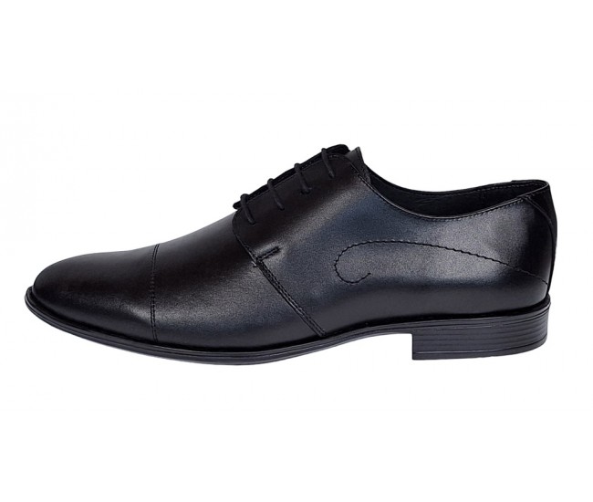 Pantofi barbati eleganti din piele naturala Negru 588N