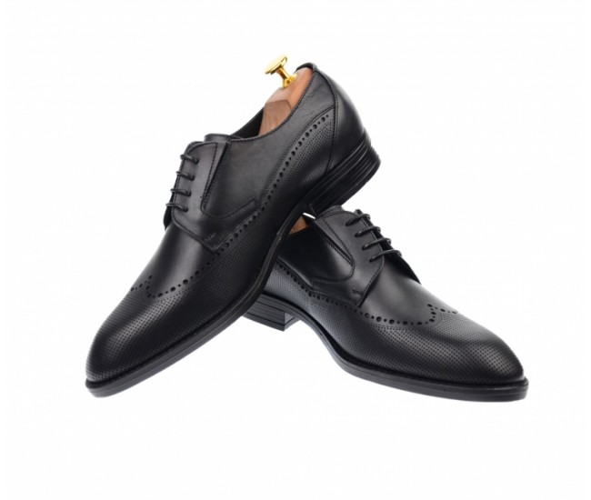 Pantofi barbati eleganti, piele naturala, 708NEGRU