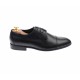 Pantofi barbati derby perforati, eleganti, cu siret, din piele naturala neagra - 709NEGRU