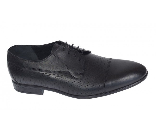 Pantofi barbati eleganti din piele naturala Negru Lucas 709NEGRU