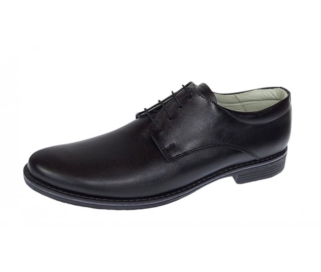 Pantofi barbati, model casual din piele naturala, negru box  859N