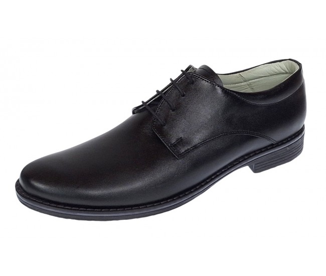 Pantofi barbati, model casual din piele naturala, negru box  859N