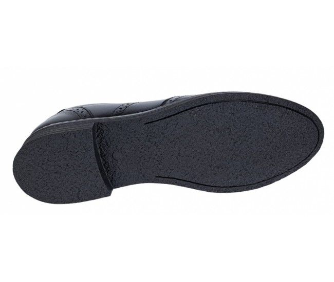 Pantofi barbati din piele naturala, Negru BOX, 870NBOX