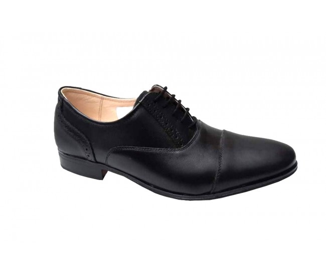 Pantofi eleganti din piele naturala, Negru, 893N