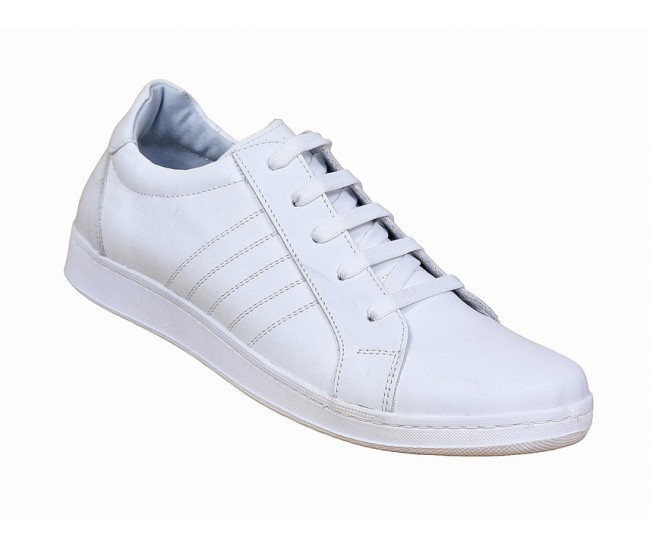 Oferta Pantofi barbati sport, casual din piele naturala, Alb TIM ADTIMALB