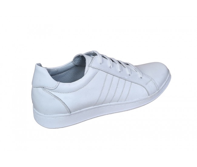 Oferta Pantofi barbati sport, casual din piele naturala, Alb TIM ADTIMALB