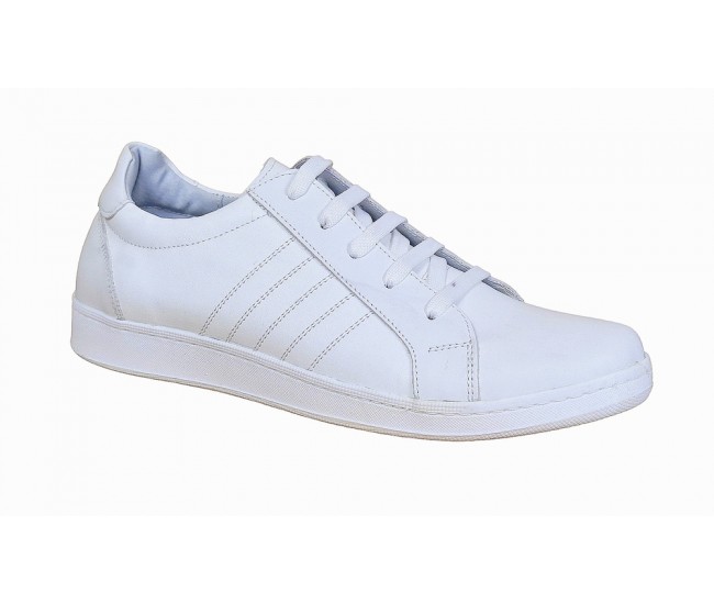 Oferta Pantofi barbati sport, casual din piele naturala, Alb TIM ADTIMALB