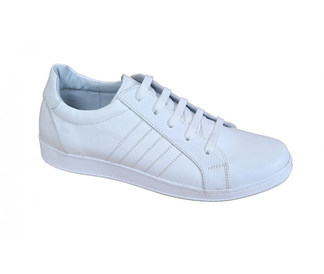 Oferta Pantofi barbati sport, casual din piele naturala, Alb TIM ADTIMALB