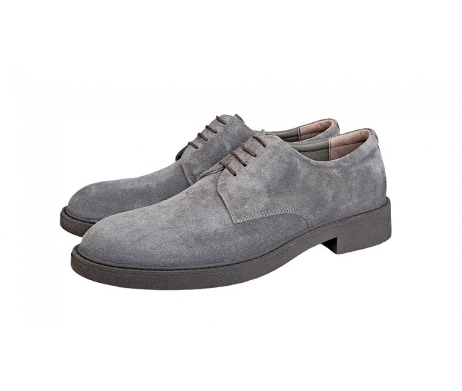 Pantofi barbati, casual, piele naturala intoarsa, Alexander Rome, AREZO GRI VEL