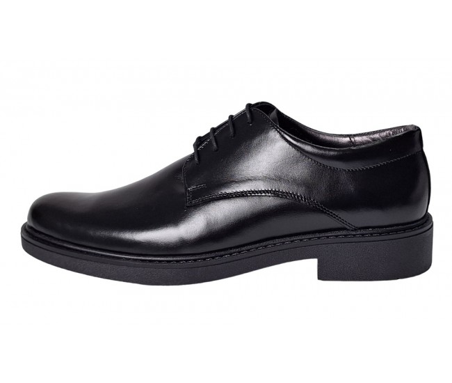 Pantofi barbati casual din piele naturala box, Negru, Alexander Rome AREZO 