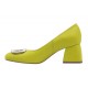 Pantofi dama office din piele naturala Angely Verde fistic B15VFO