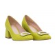 Pantofi dama office din piele naturala Angely Verde fistic B15VFO