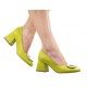 Pantofi dama office din piele naturala Angely Verde fistic B15VFO