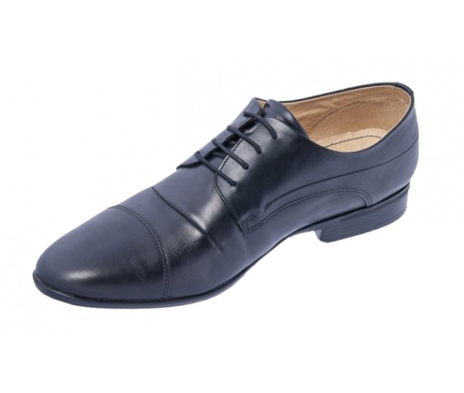 Pantofi barbati eleganti din piele naturala BRD160N - Negru