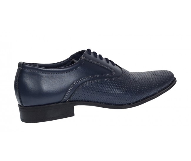 Pantofi barbati eleganti din piele naturala Bleumarin - CIOCSTEFBL