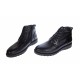 Ghete barbati negre, casual, din piele naturala, cu fermoar, ADAM - CIUCALETI SHOES CORSAFN