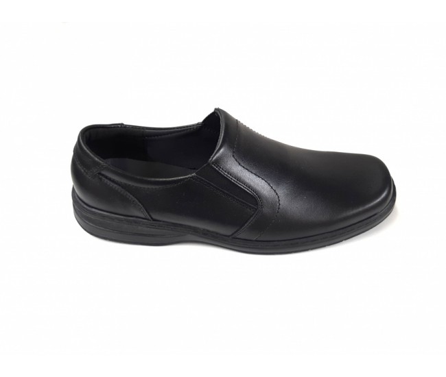 Pantofi barbati eleganti, din piele naturala, Negru, Elastic - DINO Negru