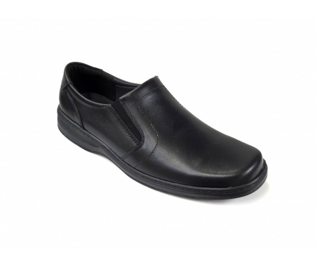 Pantofi barbati eleganti, din piele naturala, Negru, Elastic - DINO Negru