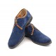 Pantofi barbati casual, din piele naturala, culoare bleumarin P34BLUE