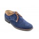 Pantofi barbati casual, din piele naturala, culoare bleumarin P34BLUE