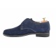 Pantofi barbati casual din piele naturala, culoare bleumarin 336BLM