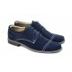 Pantofi barbati eleganti din piele naturala bleumarin - P34BL