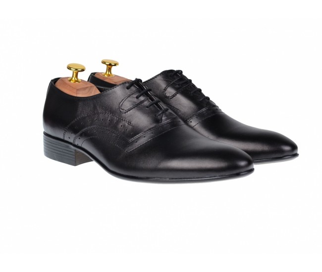 OFERTA MARIMEA   42 -  Pantofi Barbati Office, Eleganti, din Piele Naturala, Negru, CIUCALETI SHOES