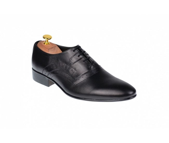 OFERTA MARIMEA   42 -  Pantofi Barbati Office, Eleganti, din Piele Naturala, Negru, CIUCALETI SHOES