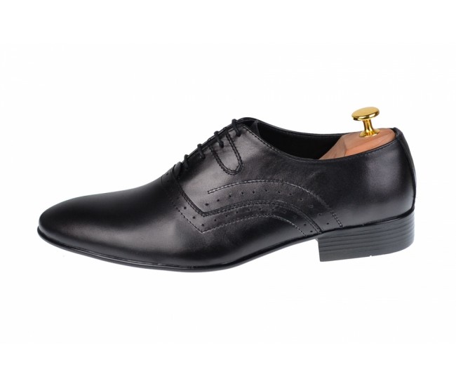 OFERTA MARIMEA   42 -  Pantofi Barbati Office, Eleganti, din Piele Naturala, Negru, CIUCALETI SHOES