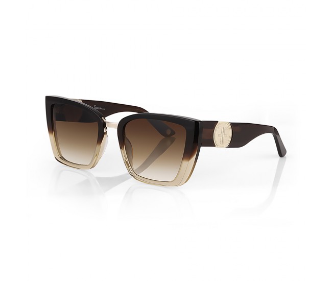 Ochelari de soare maro, pentru dama, Freelook Sunglasses, F1005-2