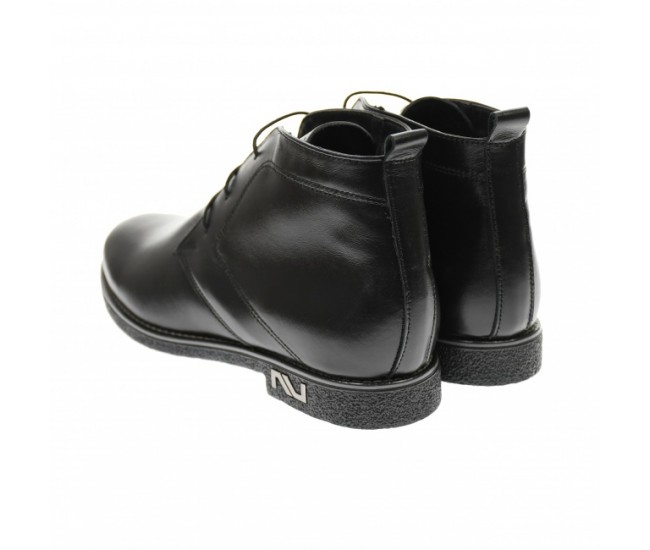 Ghete dama, negre, casual, din piele naturala - G01NBOXN