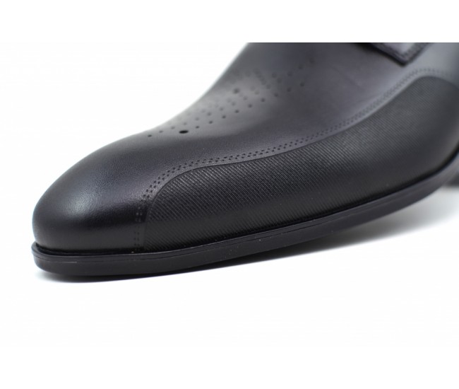 Pantofi barbati office eleganti din piele naturala Negru SIR015N