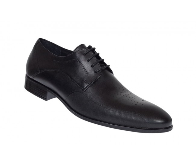 Pantofi barbati office eleganti din piele naturala Negru SIR015N