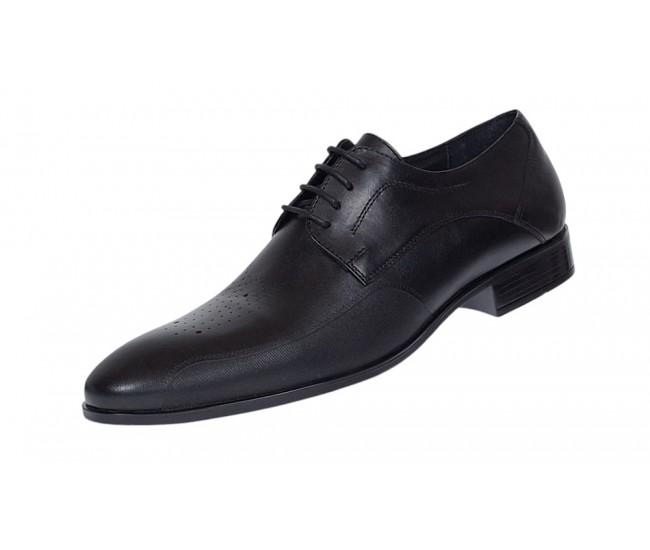 Pantofi barbati office eleganti din piele naturala Negru SIR015N