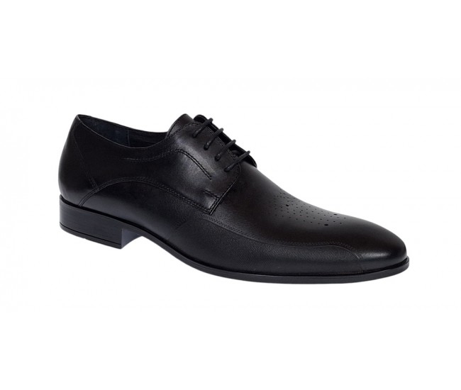 Pantofi barbati office eleganti din piele naturala Negru SIR015N