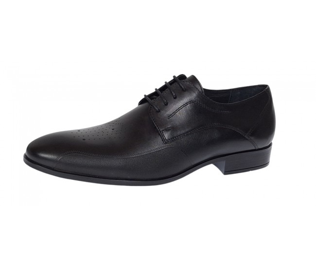 Pantofi barbati office eleganti din piele naturala Negru SIR015N