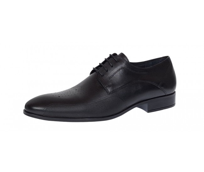 Pantofi barbati office eleganti din piele naturala Negru SIR015N