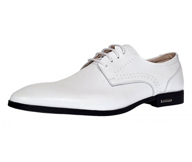 Pantofi barbati eleganti din piele naturala Alb Lux GKR101A