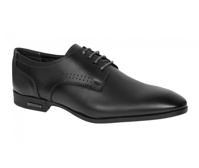 Pantofi barbati eleganti din piele naturala Negru GKR101N