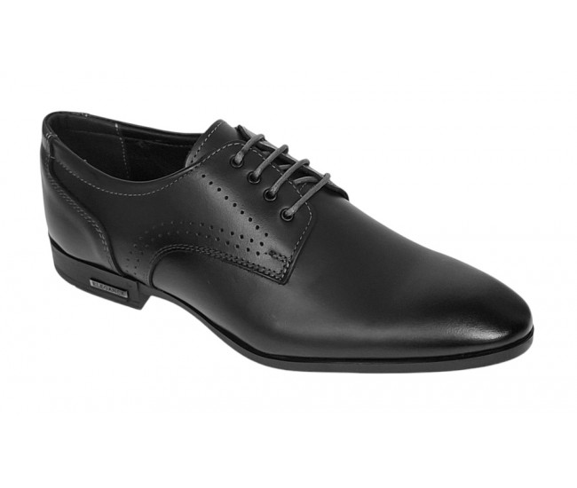 Pantofi barbati eleganti din piele naturala Negru GKR101N